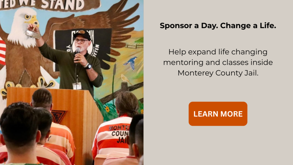 Coaching Good leading mentoring and life-skills classes for incarcerated men inside Monterey County Jail supported by donors