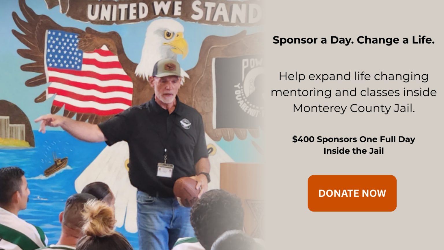 Coaching Good leading life-changing mentoring and classes for inmates inside Monterey County Jail through donor support